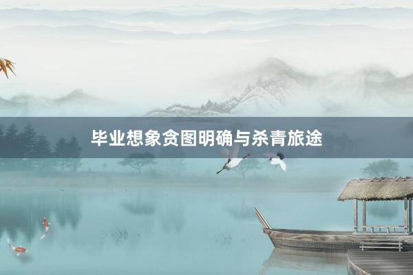 毕业想象贪图明确与杀青旅途
